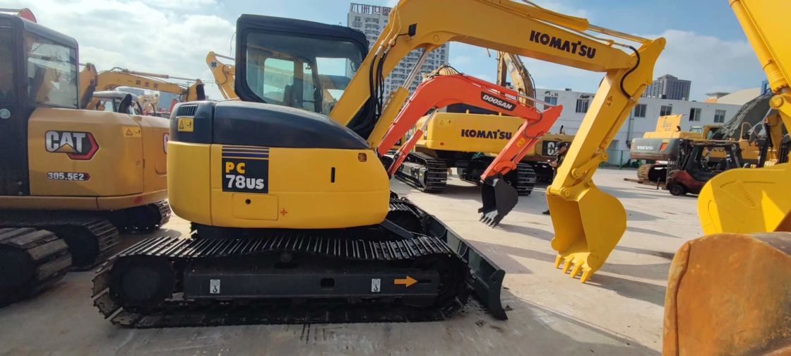 KOMATSU PC78US 6 verwendete Mini Excavator 7 Ton Second Hand Crawler Excavator