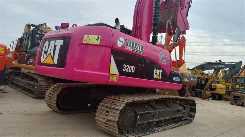 Raupe verwendetes Bagger-Erdbewegenmaschinerie-Rosa Caterpillar CAT 320D 320 320C 320D