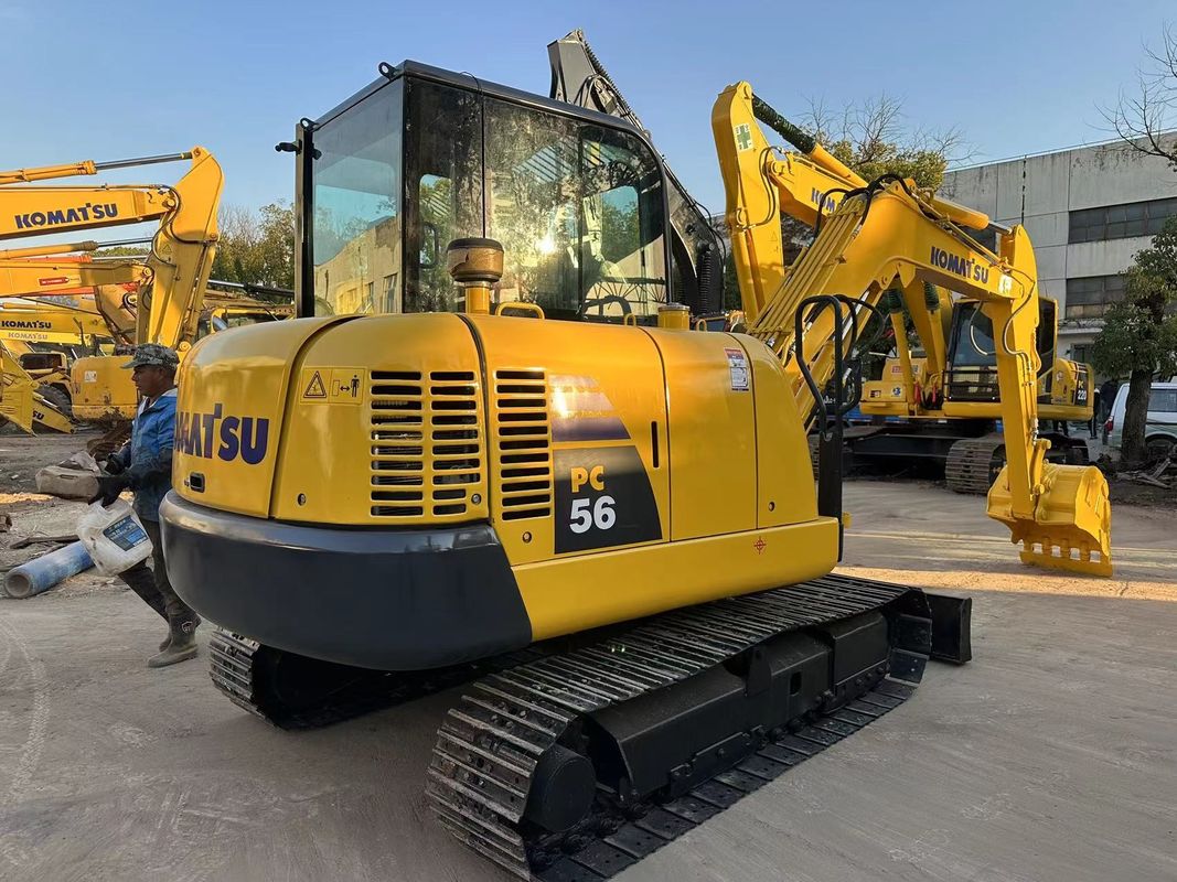 Komatsu PC56-7 Gebrauchtes Minibagger 5 Tonnen Komatsu Bagger in gutem Zustand