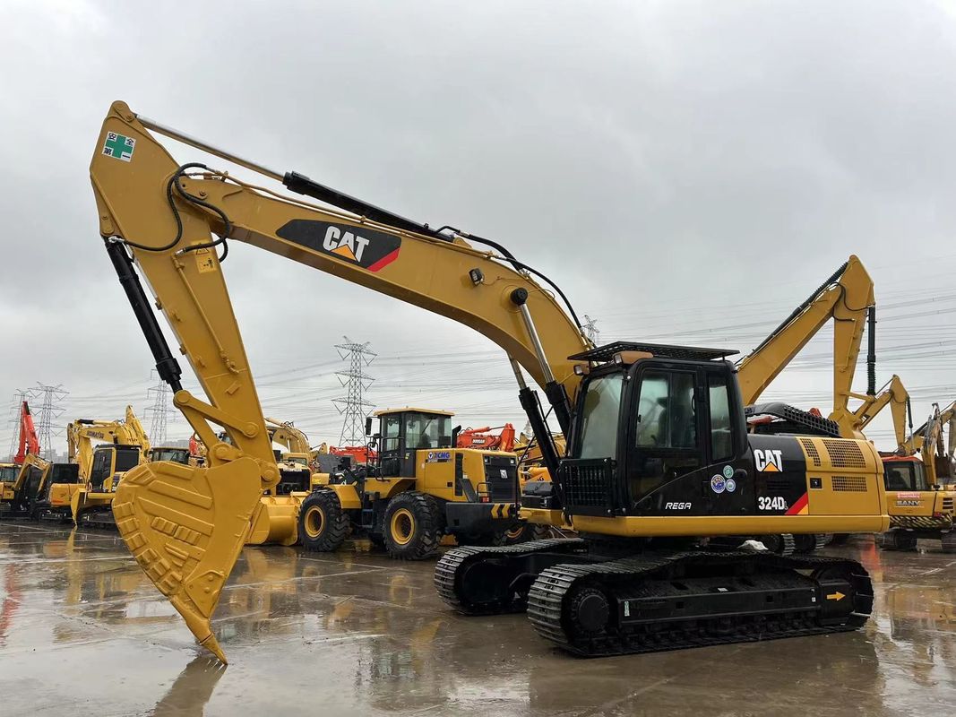 Schwerlastfahrzeug CAT 324DL Crawler Excavator Caterpillar Breaker Hammer Line Leistungsstarker Motor