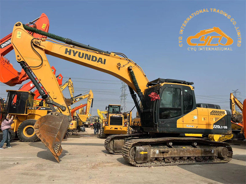 Originalfarbe Gebraucht Hyundai 220LC-9S Bagger 22 Tonnen Gebraucht Hyundai 220 Digger