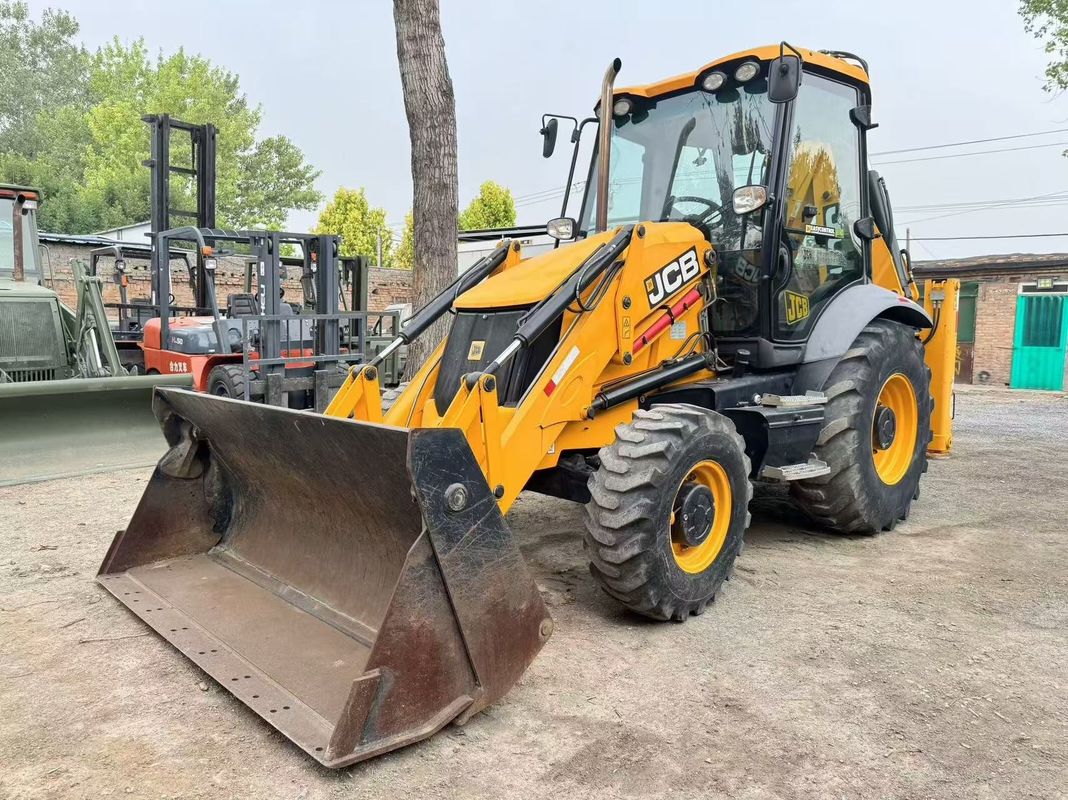 Gebrauchtes JCB 3CX-Backhoe-Ladegerät mit geteiltem Eimer-Erweiterungsarm