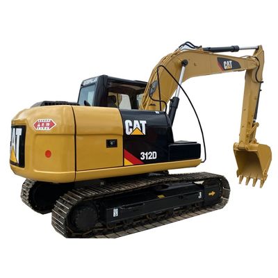 12 Ton Used Hydraulic Crawler Excavator Caterpillar Bagger 312D